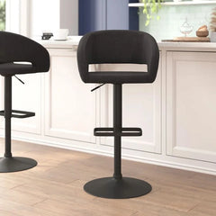 Amberlie Swivel Modern Upholstered Adjustable-Height Bar stool
