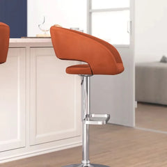Amberlie Swivel Modern Upholstered Adjustable-Height Bar stool