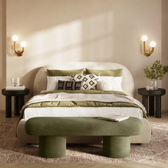 Shravakon Boucle Bench - Wooden Bazar