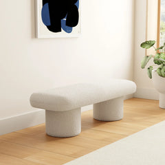 Shravakon Boucle Bench - Wooden Bazar