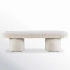 Shravakon Boucle Bench - Wooden Bazar