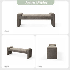 Gelly Modern Upholstered Accent Bench - Wooden Bazar