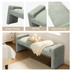 Gelly Modern Upholstered Accent Bench - Wooden Bazar