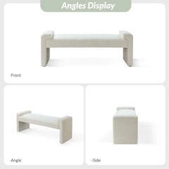 Gelly Modern Upholstered Accent Bench - Wooden Bazar