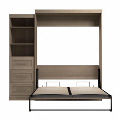 Murphy Bed with Shelving and Drawers - Wooden Bazar