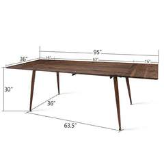 Arkiy Modern 8 Seater extendable Dining Table - Wooden bazar