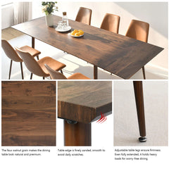 Arkiy Modern 8 Seater extendable Dining Table - Wooden bazar