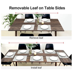 Arkiy Modern 8 Seater extendable Dining Table - Wooden bazar
