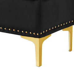 Linen Upholstered Storage Bench - Wooden Bazar