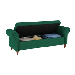 Jion Upholstered Storage Bench - Wooden Bazar