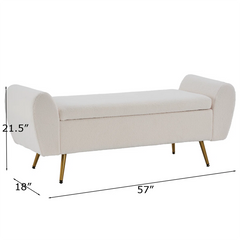 Storage Bench End of Bed Ottoman for King Size Bed - Wooden Bazar