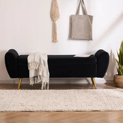 Storage Bench End of Bed Ottoman for King Size Bed - Wooden Bazar