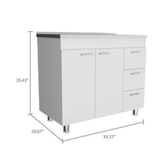 Nafron Utility Sink Base Cabinet - Wooden Bazar