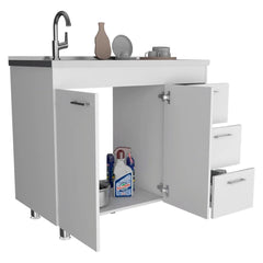 Nafron Utility Sink Base Cabinet - Wooden Bazar