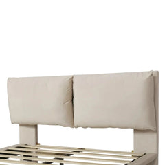 Floating Style Upholstered Bed With Sensor Lights And Outlets