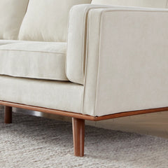 Stunner Upholstered 3 Seater Sofa - Wooden bazar