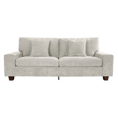 Nikos Modern Style 3 Seater Square Arm Sofa Upholstered Couch