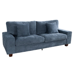 Nikos Modern Style 3 Seater Square Arm Sofa Upholstered Couch