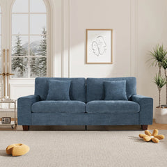 Nikos Modern Style 3 Seater Square Arm Sofa Upholstered Couch