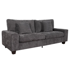 Nikos Modern Style 3 Seater Square Arm Sofa Upholstered Couch