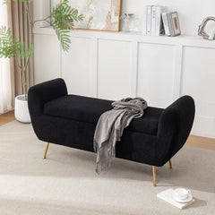 Ferry Upholstered Flip Top Storage Bench - Wooden Bazar