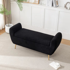 Ferry Upholstered Flip Top Storage Bench - Wooden Bazar