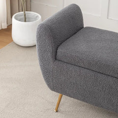 Ferry Upholstered Flip Top Storage Bench - Wooden Bazar