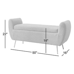 Ferry Upholstered Flip Top Storage Bench - Wooden Bazar