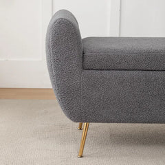 Ferry Upholstered Flip Top Storage Bench - Wooden Bazar