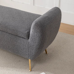 Ferry Upholstered Flip Top Storage Bench - Wooden Bazar