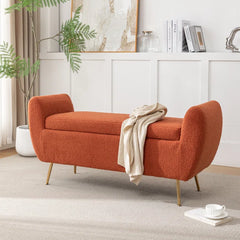 Ferry Upholstered Flip Top Storage Bench - Wooden Bazar