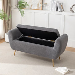Ferry Upholstered Flip Top Storage Bench - Wooden Bazar