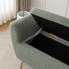 Ferry Upholstered Flip Top Storage Bench - Wooden Bazar