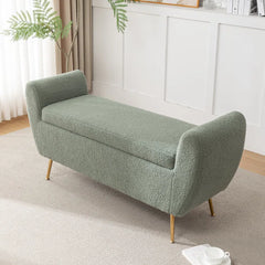 Ferry Upholstered Flip Top Storage Bench - Wooden Bazar