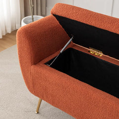 Ferry Upholstered Flip Top Storage Bench - Wooden Bazar