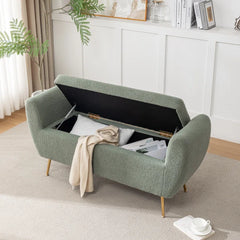 Ferry Upholstered Flip Top Storage Bench - Wooden Bazar