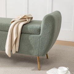 Ferry Upholstered Flip Top Storage Bench - Wooden Bazar