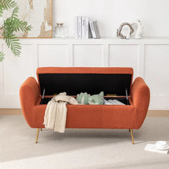 Ferry Upholstered Flip Top Storage Bench - Wooden Bazar