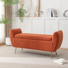 Ferry Upholstered Flip Top Storage Bench - Wooden Bazar