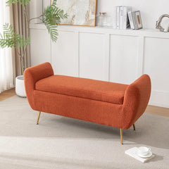 Ferry Upholstered Flip Top Storage Bench - Wooden Bazar