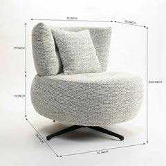 Limberg Modern Swivel Lounge Chair - Wooden bazar