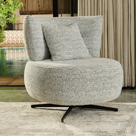 Limberg Modern Swivel Lounge Chair - Wooden bazar