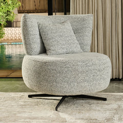 Limberg Modern Swivel Lounge Chair - Wooden bazar