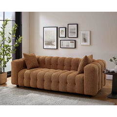 Lenzi Modern Square Arms Chesterfield Sofa - WoodenBazar