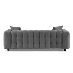 Lenzi Modern Square Arms Chesterfield Sofa - WoodenBazar