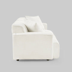 Kelibor Modern Style 3Seater Sofa in boucle fabric - Wooden Bazar