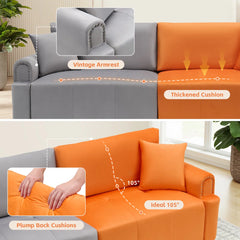 Erack 3-Seater Modular Sofa Couch with Velvet Finish