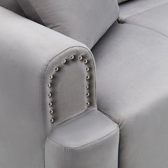 Erack 3-Seater Modular Sofa Couch with Velvet Finish