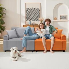 Erack 3-Seater Modular Sofa Couch with Velvet Finish