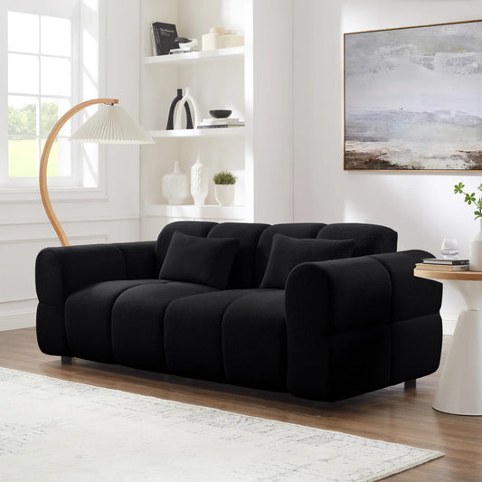 Jaksi Upholstered Sofa - Wooden Bazar